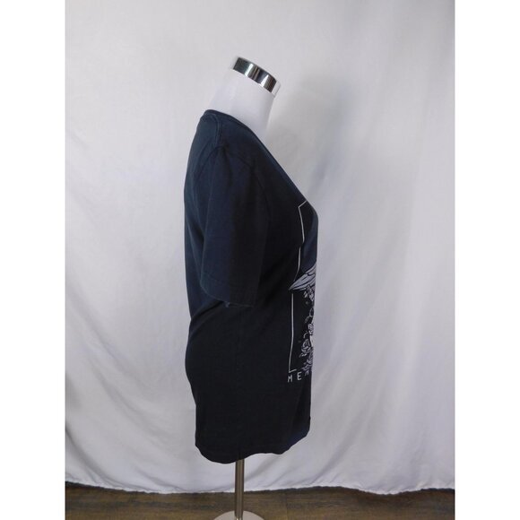 Memento Mori Crow Graphic T-Shirt Size Small Gothic - Picture 10 of 11